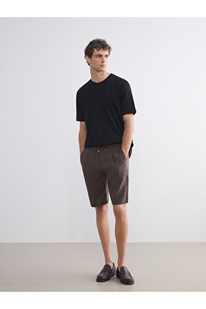 LC Waikiki Λαμπερές επιλογές από το Shining Store | Ανδρικό μπλουζάκι με στάμπα με λαιμόκοψη από χτενισμένο βαμβάκι