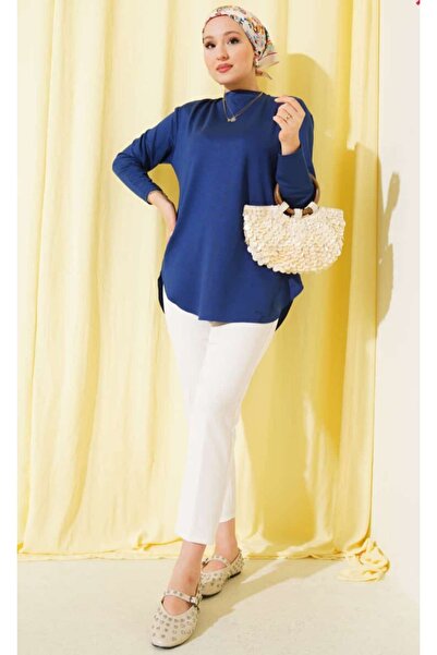 ÇİZGİ Modal Combed Straight Tunic