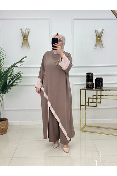VALENS BOUTİQUE Women's Hijab 2^Li Set Tunic&Pants
