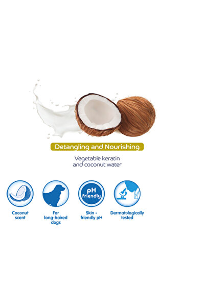 Rispet Șampon și balsam cu keratină vegetală și apă de cocos pentru animale de companie - 370 ml