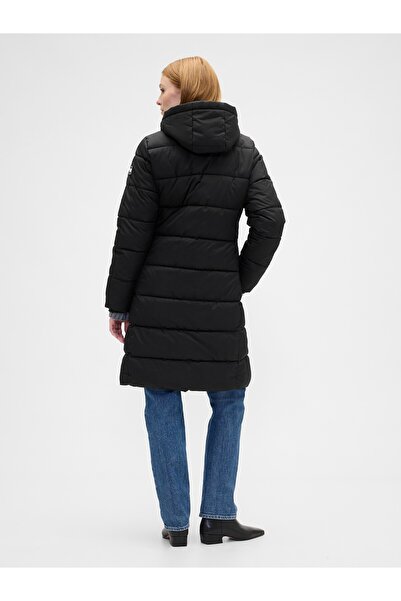 GAP Kadın Siyah ColdControl Relaxed Midi Şişme Mont