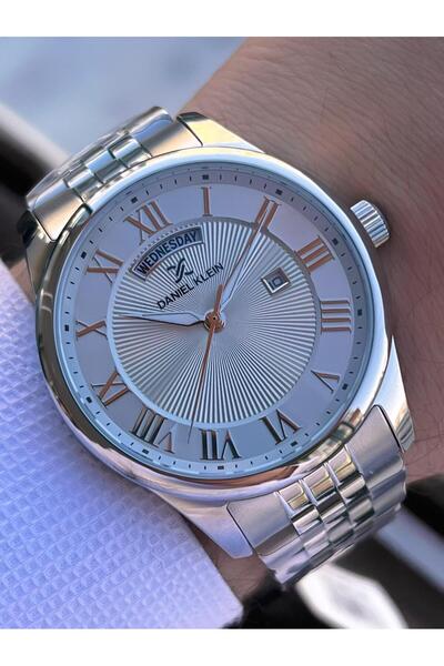 Daniel Klein Roman Numeral Calendar Dial 2 Years Warranty 3 Atm Men's Wristwatch Fg.10713.1