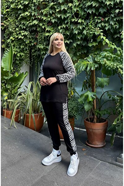 ViolettaXL Women's Large Size Reglan Sleeve Legs Elastic Lycra Viscose Suit