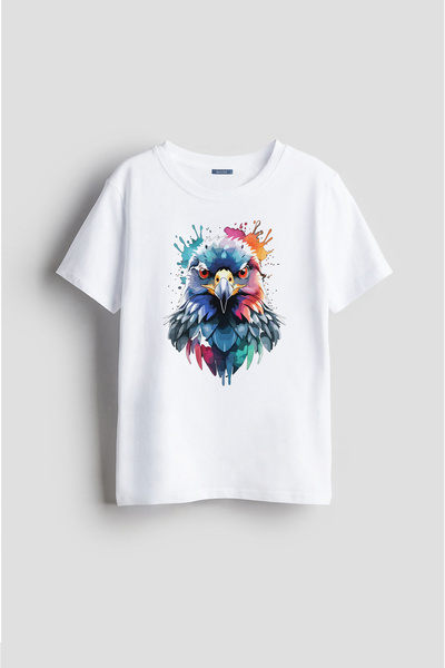 Darkia تي شيرت للأطفال مطبوع عليه رسم بنمط زيت النسر بتصميم خاص للجنسين