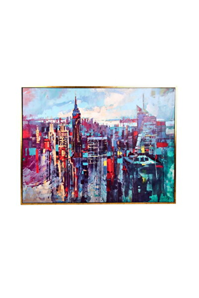 Evidea Deco Cities Kanvas Tablo - Renkli - 120x90 cm