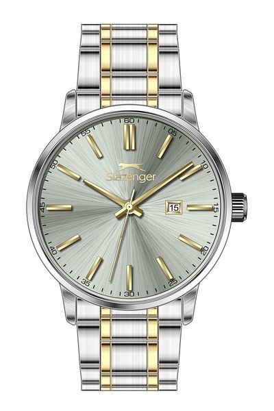 Slazenger Sl.09.2561.2.05 Steel Cord Steel Case 10 Atm Water Resistant Metallic Color Men Wristwatch