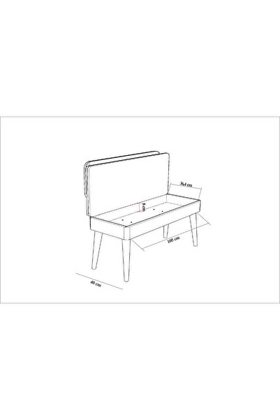 Vivense VİNA KUMAŞLI SANDIKLI BANK, CEVİZ SOHO 0701