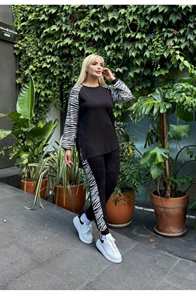 ViolettaXL Women's Large Size Reglan Sleeve Legs Elastic Lycra Viscose Suit