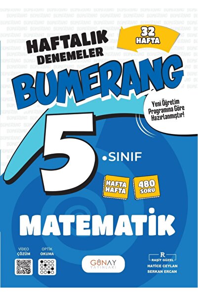 Günay Yayınları 2025-2026 Bumerang 5. Sınıf Matematik 32 Hafta Geliştiren Den...