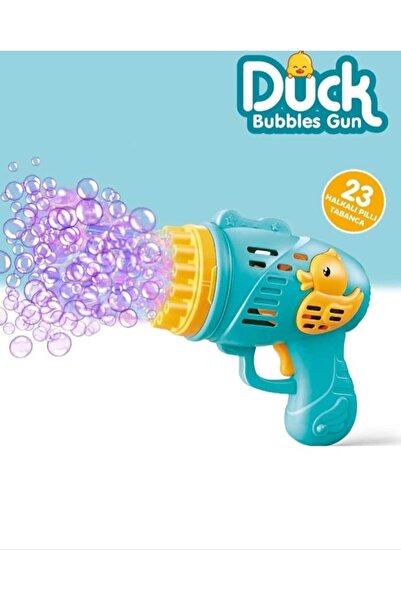 BLUEST SHOP Duck Baloncuk Köpük 23 Halkalı Pilli Baloncuk Köpük Tabancası - D...