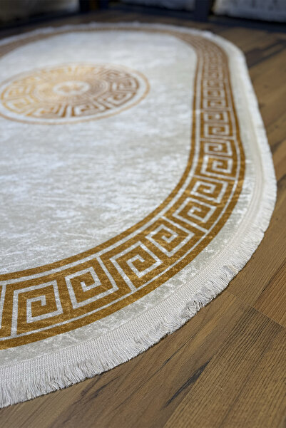 THEMODERNHANE Dijital Baskılı Makinede Yıkanabilir Antialerjik Kaymaz Leke Tutmaz Salon Mutfak Halısı ve Yolluk