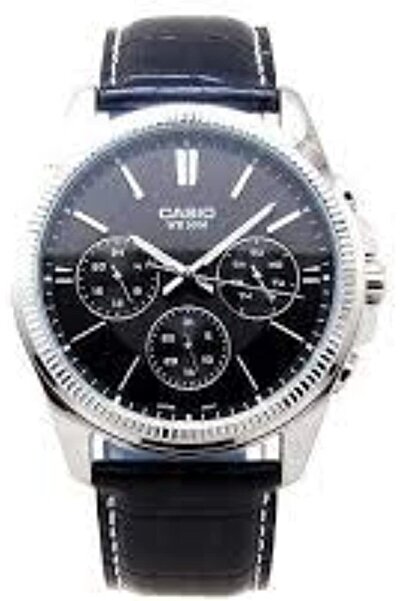 Casio Men's Watch - MTP-1375L-1AVDF Black Dial, Black Band