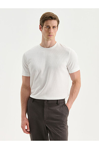 LC Waikiki Rmz Gi̇yi̇m Farkiyla Zero Roba Collar Men's T-Shirt