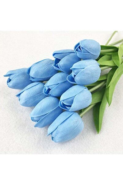 iTelker Artificial Tulip Flowers For Home Decoration Blue 34centimeter