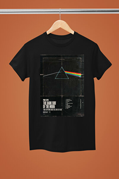 MAGORS تيشيرت روك من القطن مطبوع بأكمام قصيرة من بينك فلويد