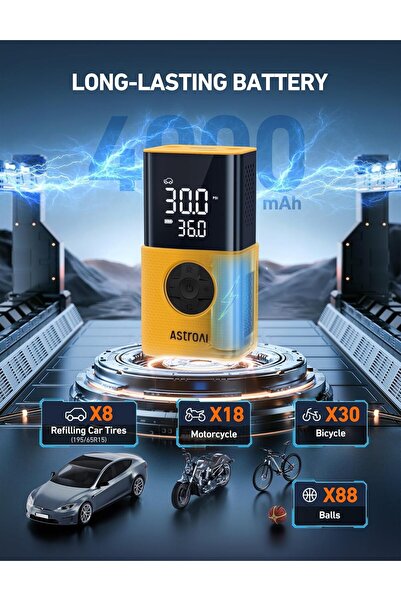 AstroAI L7S Portable Air Compressor Tire Inflator Cordless Bike Pump