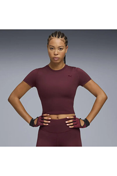 Puma W Shape Baby Tee Red Women's Crop