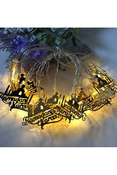 co arma سلسلة اضاءة ذهبية مناسبة لأجواء رمضان، تعمل ببطارية AA