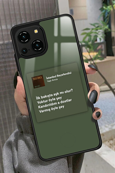 Reeder S23 Pro Max Uyumlu Şarkı Sözü Tasarımlı Glossy Premium Kılıf