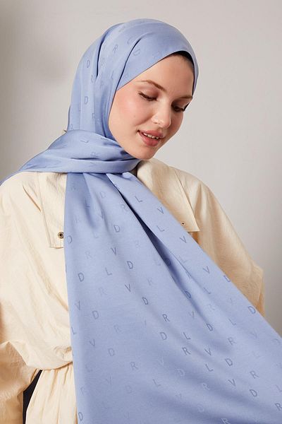Levidor Indigo Mini Lvd Printed Jacquard Shawl