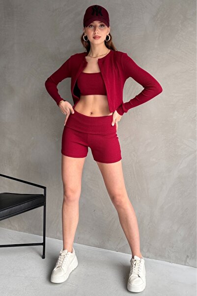 ezber moda Grop hırka ve şhort kaşkorse takım