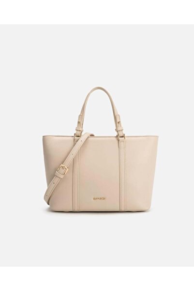 Arkaan شنطة نسائية من الجلد باللون البيج