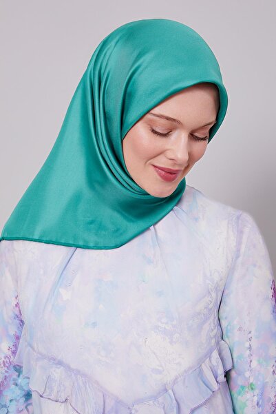 Levidor K.Yeşil Düz Renk Trend Twill Eşarp