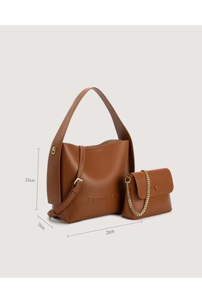Arkaan Brown leather women's bag