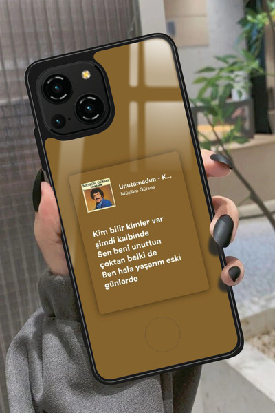 Reeder S23 Pro Max Uyumlu Müslüm Gürses Şarkı Sözü Tasarımlı Glossy Premium K...
