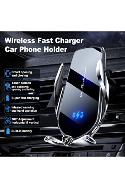 Generic Wireless Car Charger, 15 Watt Fast Charging Auto Clamping Car Charger Cell Phone Holder, Uni