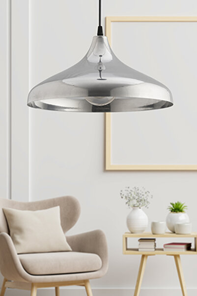 LUMINZO Kaizer Krom 36 Cm Modern Avize Sarkıt Rustik Mutfak Kuaför Cafe Lamba...