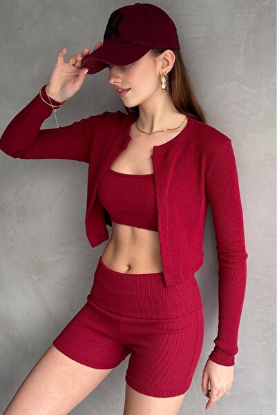 ezber moda Grop hırka ve şhort kaşkorse takım