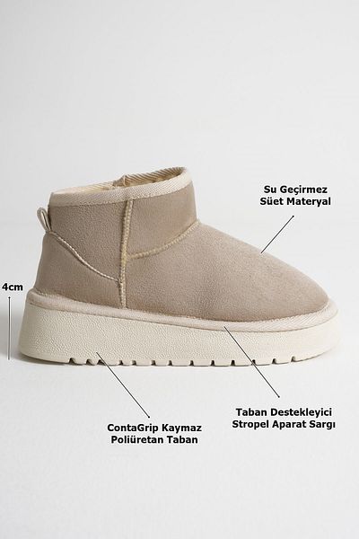 Zerenyus Alina Premium Women's Beige Winter Shearling Boots