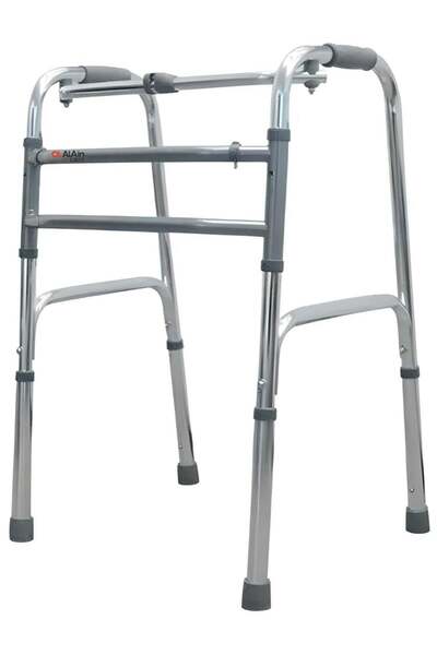 Alain Care Medical aid Walker Stand Assist Walker crutch Foldable Walking Frame Mobility Aid armrest