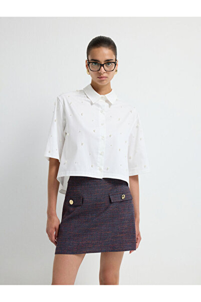 adL İnci Detaylı Gömlek
