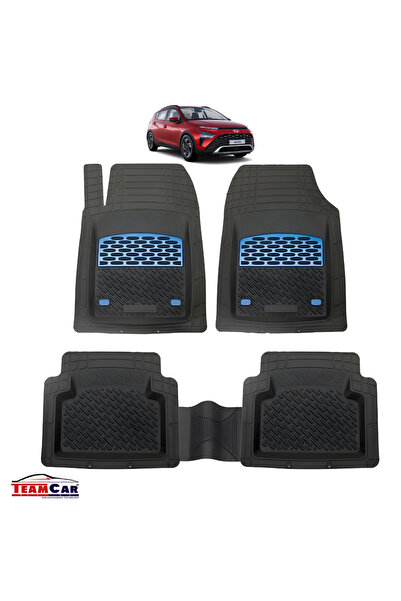 TEAMCAR Hyundai Bayon Car Mats TeamCar®- Rubber Type Tray/ Blue
