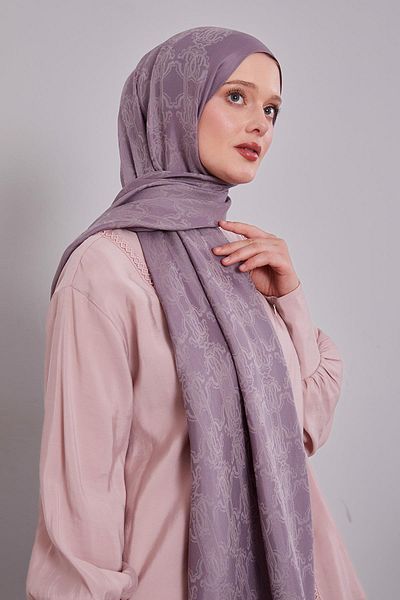 Levidor Lilac Tuğra Pattern Grazia Shawl