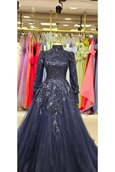 Yasmin Moda İşlemeli tüllü abiye