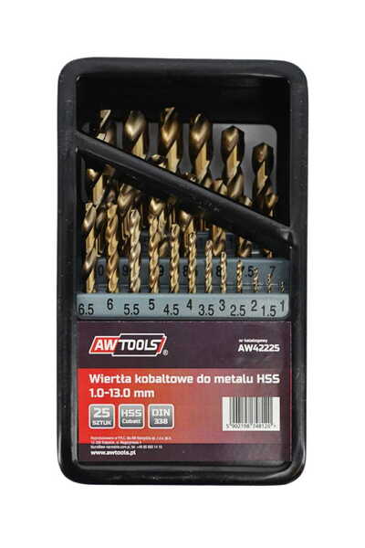 AwTools METAL COBALT DRILL SET 25 pcs