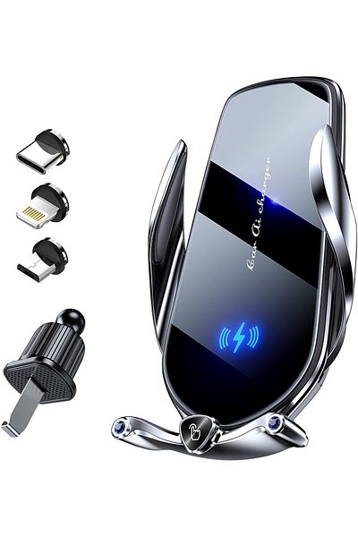 Generic Wireless Car Charger, 15 Watt Fast Charging Auto Clamping Car Charger Cell Phone Holder, Uni