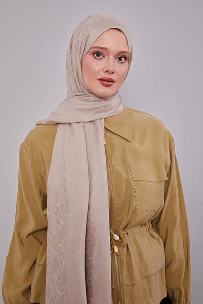 Levidor Beige Geometric Pattern Grazia Shawl