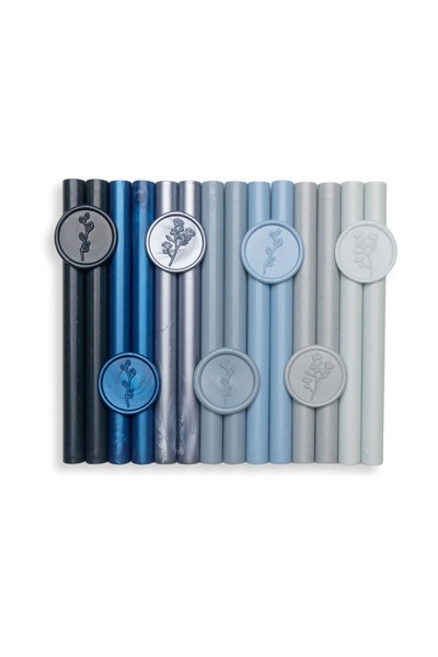 ARTIZAAR Set 5 batoane ceara, albastru baby blue, mat, 1.1 x 13 cm, ceara pentru sigilii, invitatii de nunta