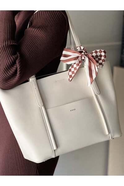 Arkaan Anne Women's White Leather Handbag | NLH041F4411