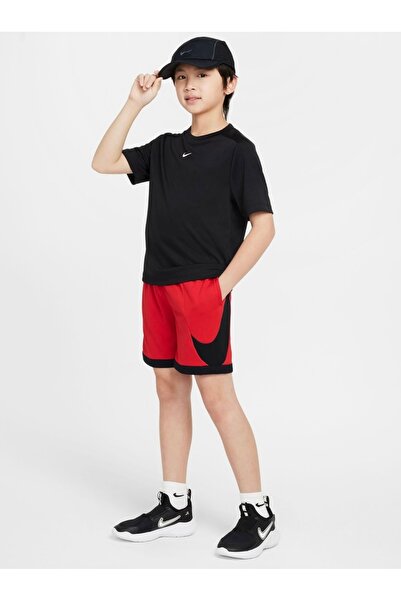 Nike Dri̇ Fit Multi Swoosh Children's Red Shorts
