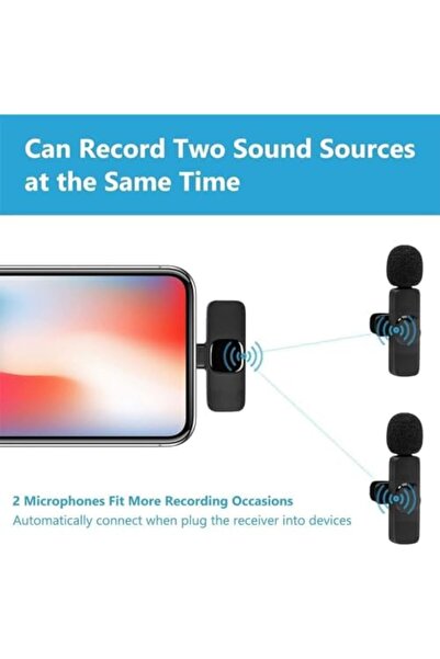 Generic NEW Wireless Mic Compatible For iPhone, iPad - Mic For iPhone Bluetooth Microphone Recording Intervi