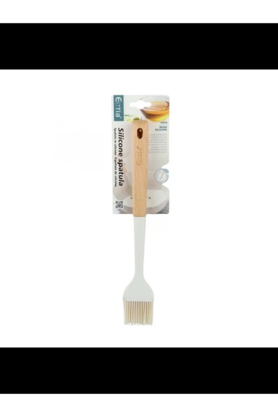 rexa Silicone Brush with Wooden Handle - Beige