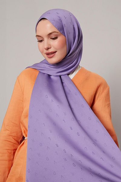 Levidor Lilac Mini Lvd Printed Jacquard Shawl