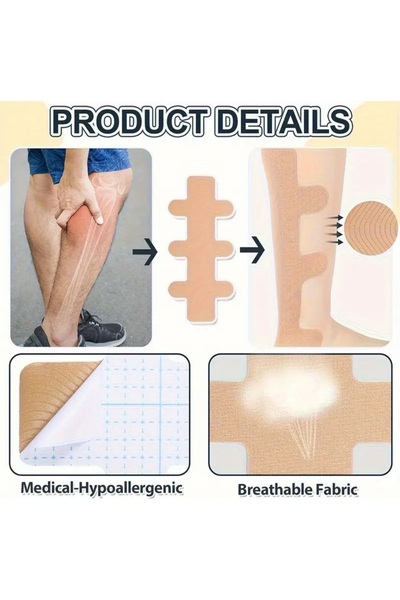 ESRA ŞELEM Kas Destek Bandı Baldır Bacak Ağrı Rahatlatıcı Spor Koşu Destekley...