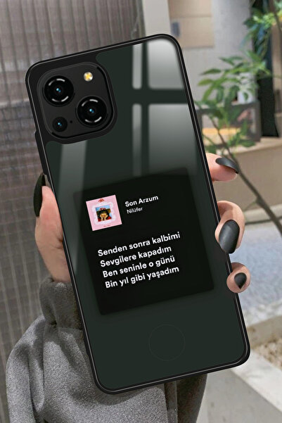 Reeder S23 Pro Max Uyumlu Nilüfer Şarkı Sözü Tasarımlı Glossy Premium Kılıf