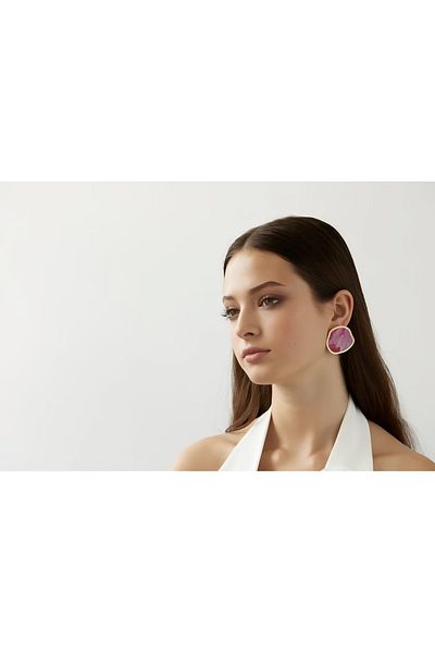 NARRU Handmade earrings, purple, lilac, silver Arya 21